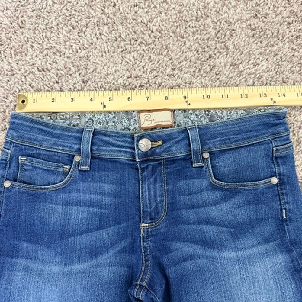Paige Canyon Short Blue Jeans Bermuda Wash Out Classic Women's 26 - Picture 6 of 13